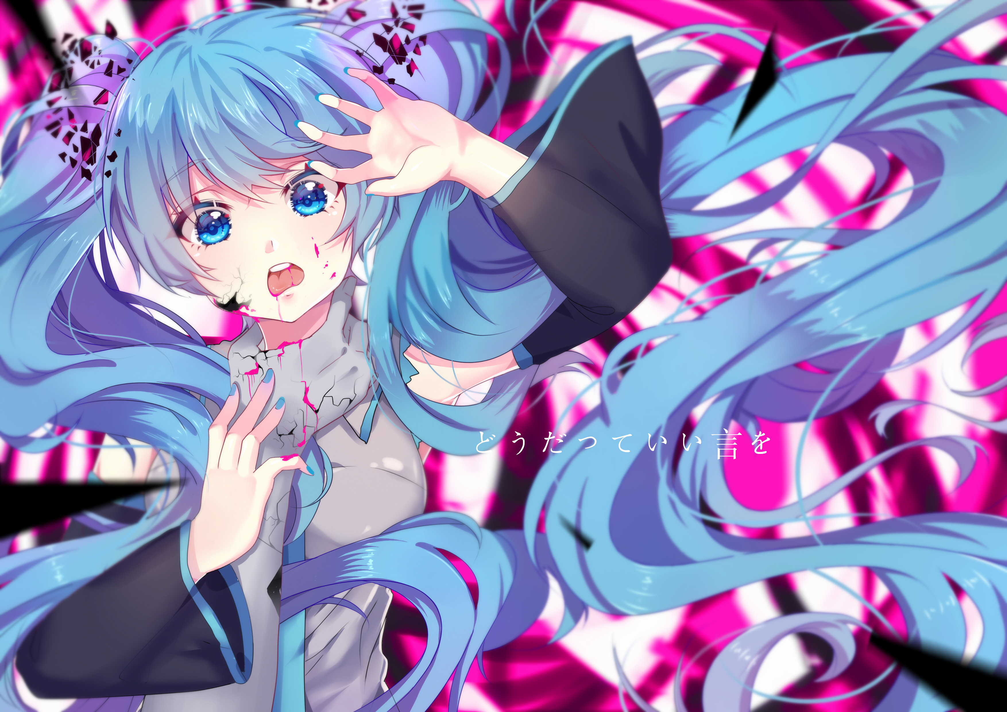 Shanguier Ghost Rule Vocaloid Vocaloid Hatsune Miku Blood 347788